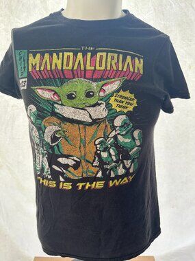 The Mandalorian This is the Way Goku Men's Black T Shirt Size Small Cotton